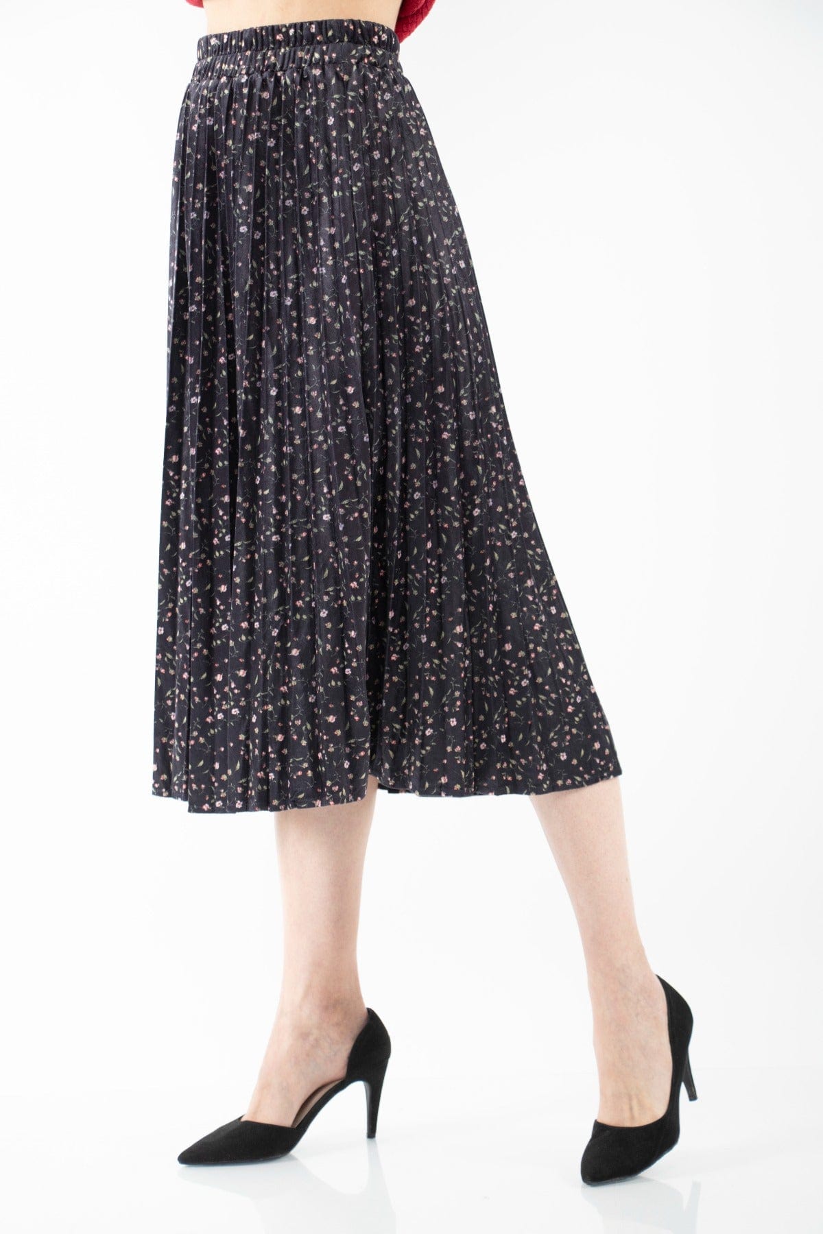 نتشي تنورة ميدي مشجرة بليسيه