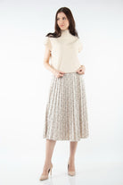 نتشي تنورة ميدي مشجرة بليسيه