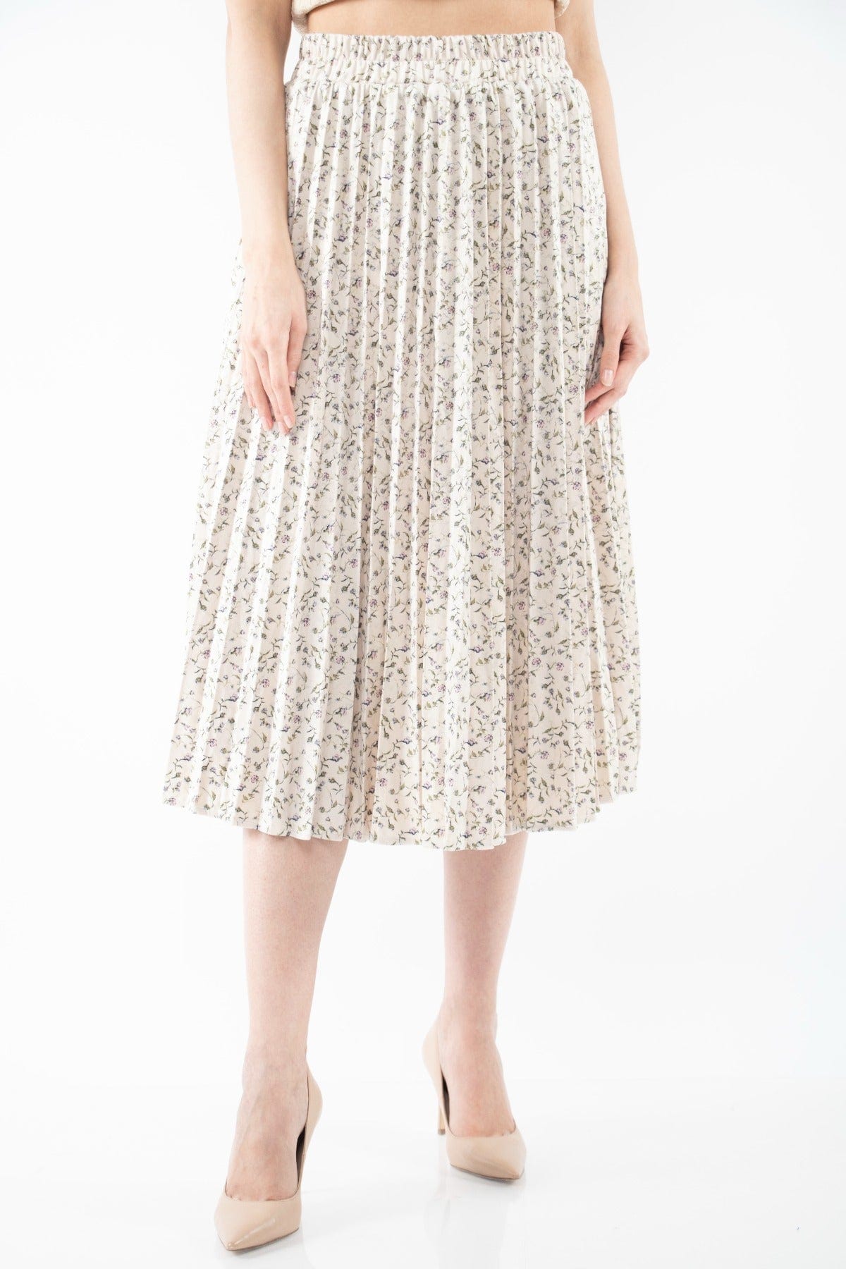 نتشي تنورة ميدي مشجرة بليسيه