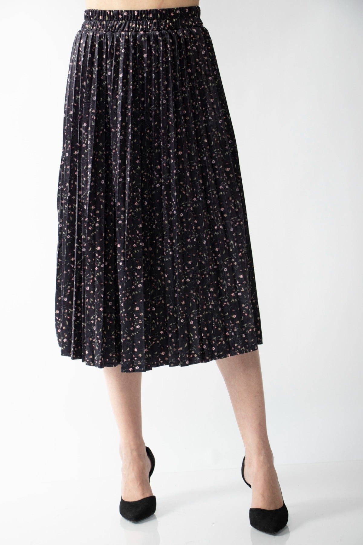 نتشي تنورة ميدي مشجرة بليسيه