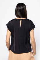 نتشي بلوزة رسمية مزينة بالدانتيل بأكتاف شيفون نسائي