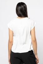 نتشي بلوزة رسمية مزينة بالدانتيل بأكتاف شيفون نسائي