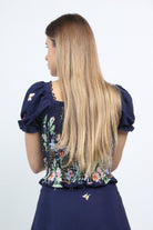 نتشي بلوزة مشجرة نص كم نسائية