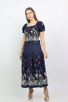 نتشي بلوزة مشجرة نص كم نسائية