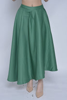 نتشي تنورة ميدي سهرة لامعة منقوشة واسعة