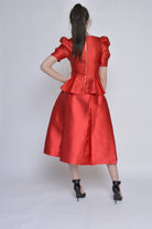 نتشي تنورة ميدي سهرة قماش تفتا سادة ناعمة