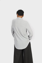 نتشي بلوزة رسمية بكسرات بكم طويل نسائي