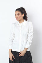 نتشي قميص بخصر مزموم كم طويل نسائي