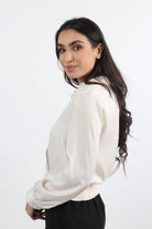 نتشي بلوزة سبعة مفتوحة كم طويل مع وردة نسائي