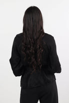 نتشي بلوزة سهرة برباط على الخصر كم طويل منفوخ نسائي