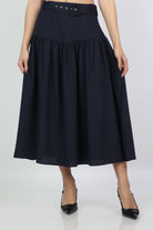 نتشي تنورة ميدي نسائية بكسرات