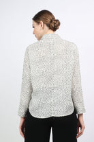 نتشي قميص منقط قصير كم طويل نسائي