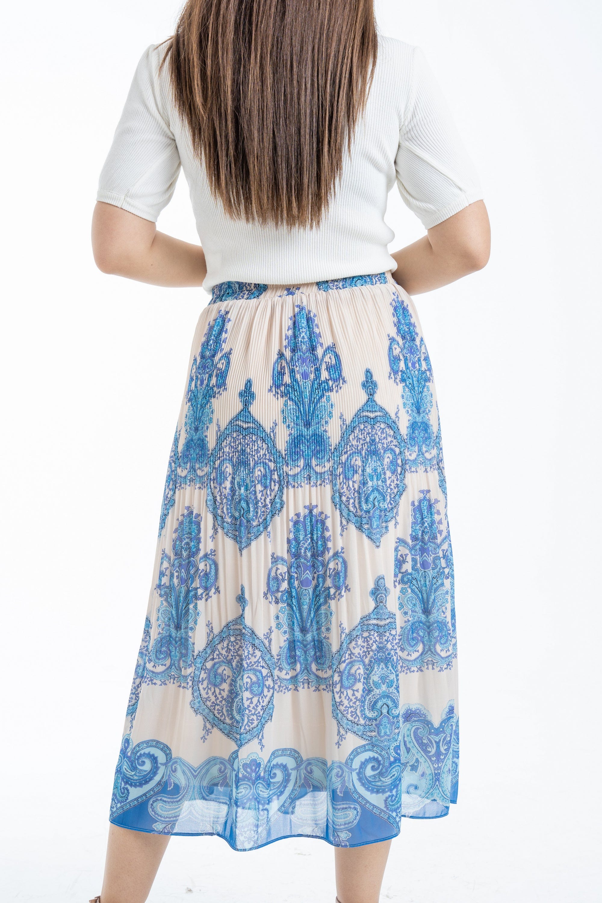 نتشي تنورة ميدي طبقتين مشجرة نسائية