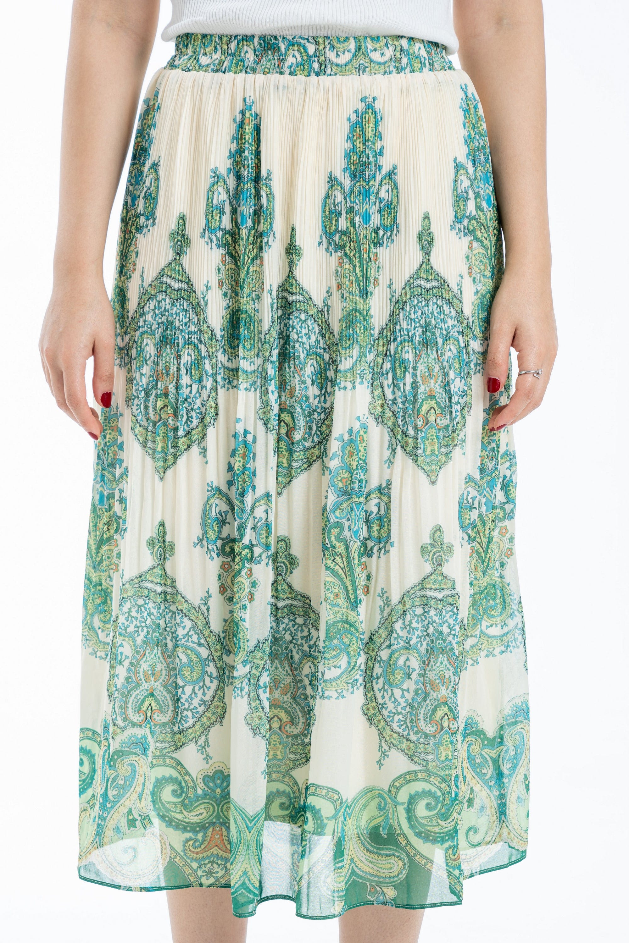 نتشي تنورة ميدي طبقتين مشجرة نسائية