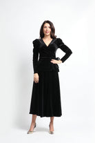 نتشي تنورة ماكسي سادة واسعة نسائي