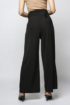 نتشي بنطلون كلاسيك بحزام واسع طويل نسائي