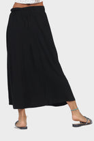 ميكا تنورة ميدي قطن سادة بخصر مطاط