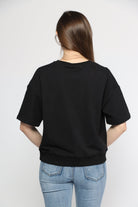 ميكا بلوزة قطنية سادة نص كم نسائي