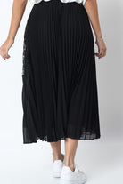 ميكا تنورة ميدي شيفون بليسيه بخصر مطاط