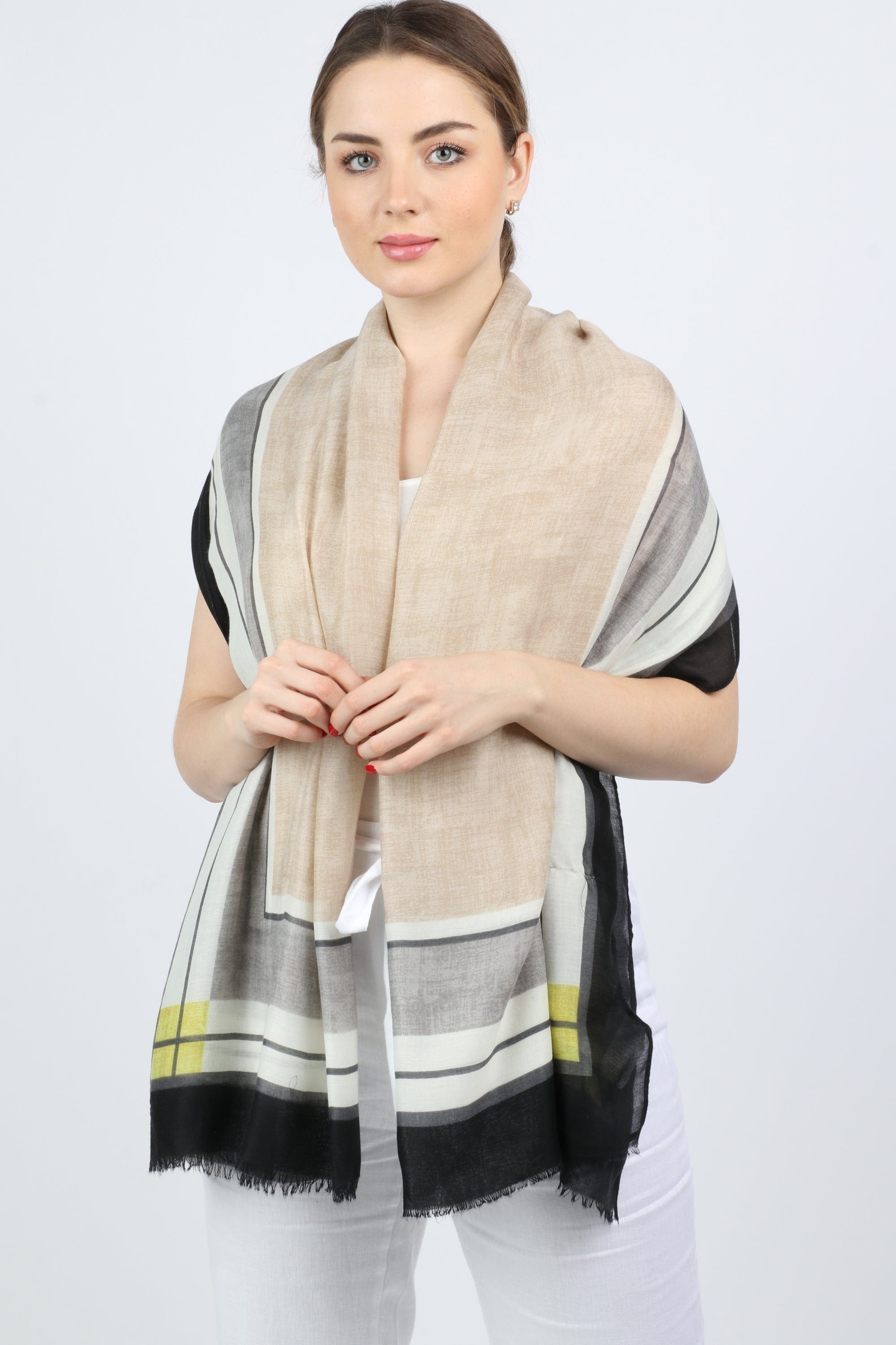 ميكا وشاح رقبة ملون نسائي