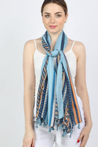 ميكا سكارف عنق منقوش ملون نسائي