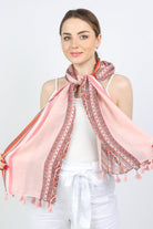 ميكا سكارف عنق منقوش ملون نسائي