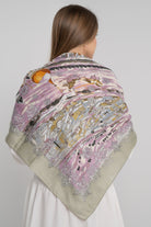 ميكا شال مشجر نسائي انيق برتقالي