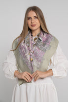 ميكا شال مشجر نسائي انيق برتقالي