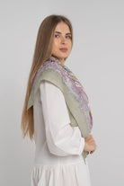 ميكا شال مشجر نسائي انيق برتقالي