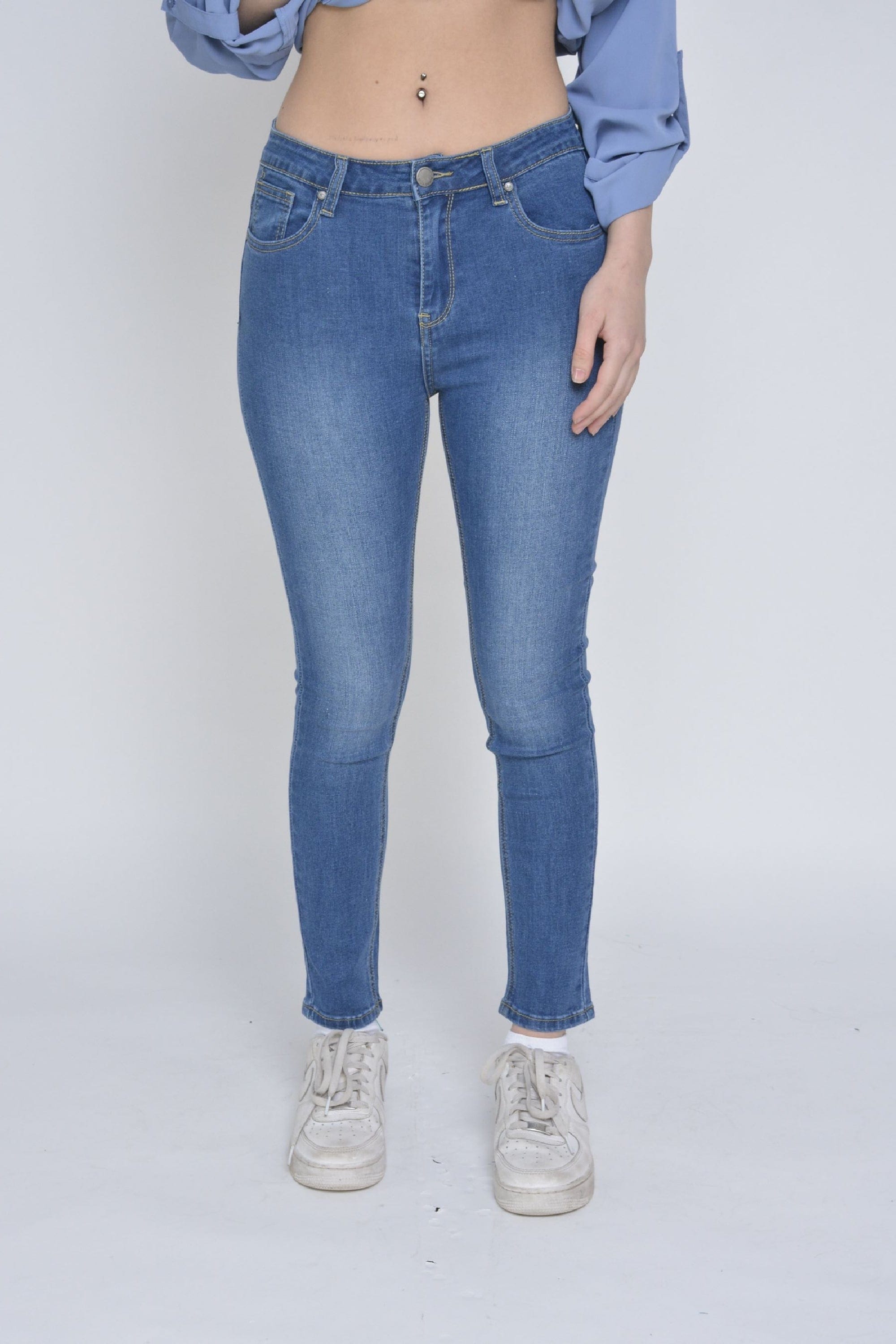 ميكا بنطلون طويل سكيني سادة