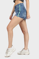 ميكا هوت شورت جينز خصر مرتفع نسائي