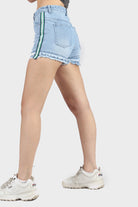 ميكا هوت شورت جينز خصر مرتفع نسائي