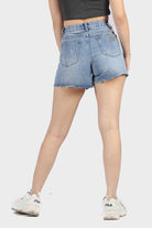 ميكا هوت شورت جينز مقطع خصر عال نسائي