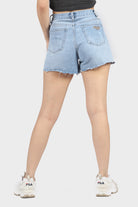 ميكا هوت شورت جينز مقطع خصر عال نسائي