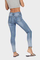 ميكا بنطلون جينز هاي ويست طويل نسائي