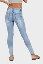 ميكا بنطلون جينز هاي ويست طويل نسائي