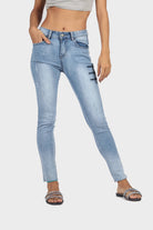 ميكا بنطلون جينز هاي ويست طويل نسائي