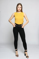 ميكا بنطلون سكيني طويل خصر مرتفع نسائي