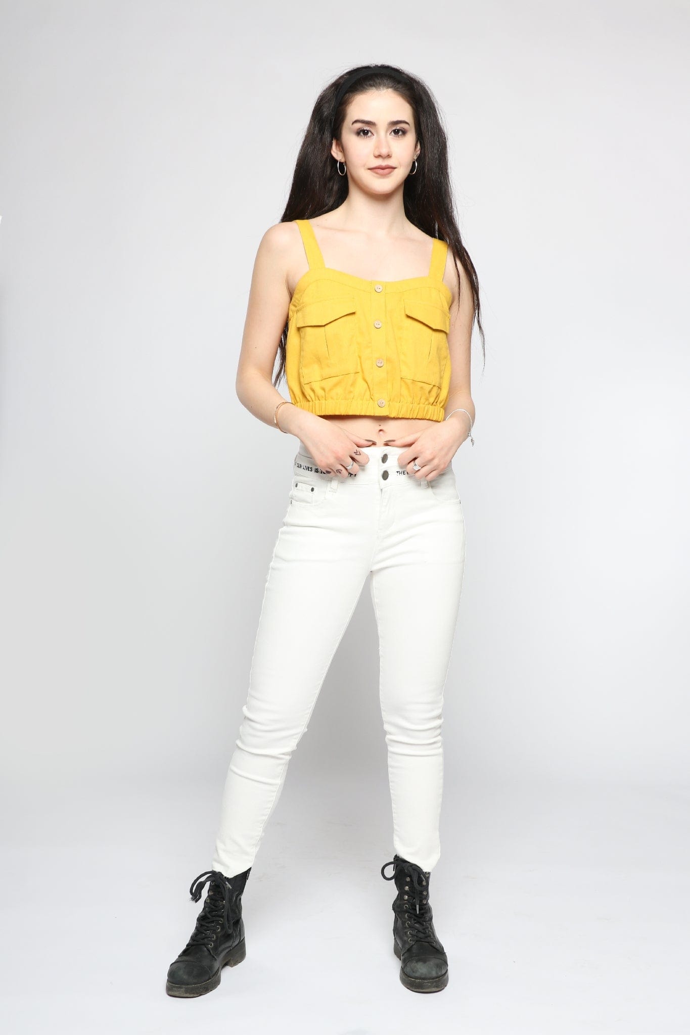 ميكا بنطلون سكيني طويل خصر مرتفع نسائي