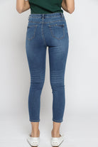 ميكا بنطلون جينز مقطع طويل هاي ويست نسائي