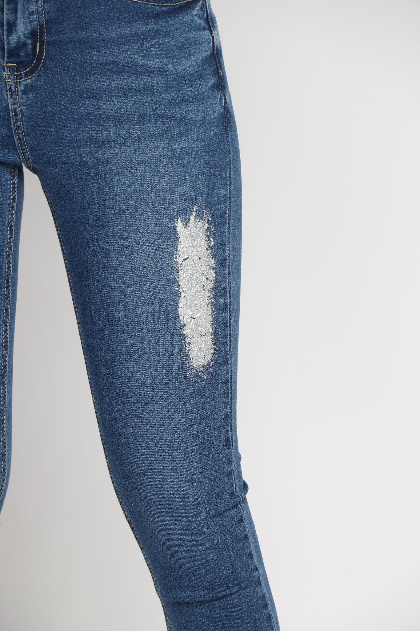 ميكا بنطلون جينز مقطع طويل هاي ويست نسائي