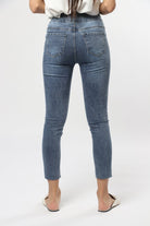 ميكا بنطلون جينز سادة سكيني طويل نسائي