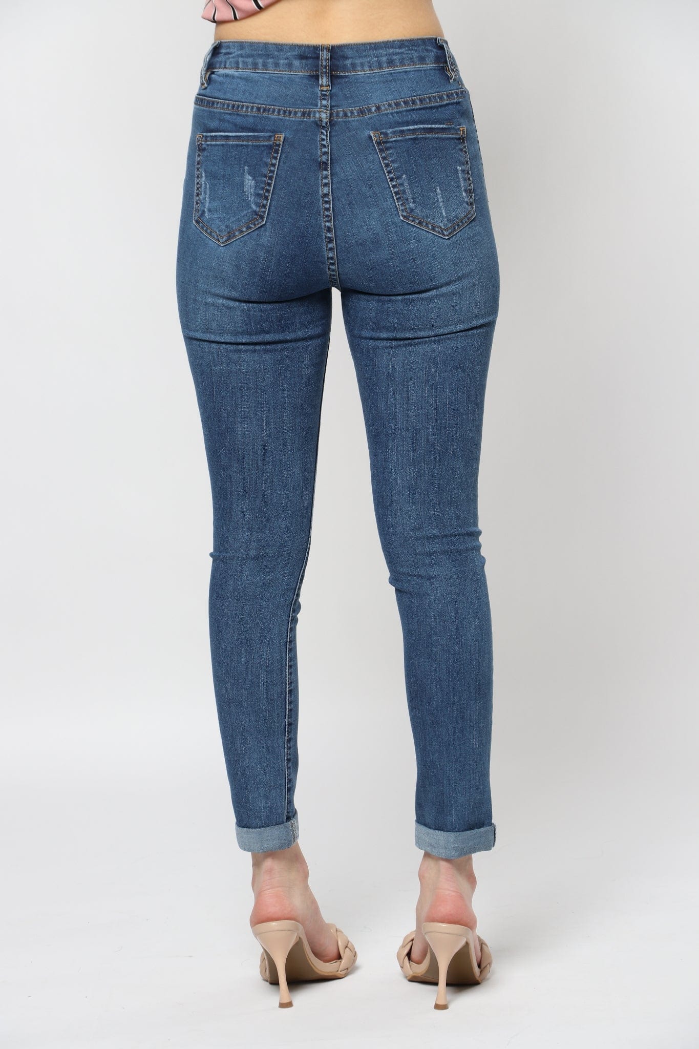 ميكا بنطلون سكيني مقطع طويل نسائي