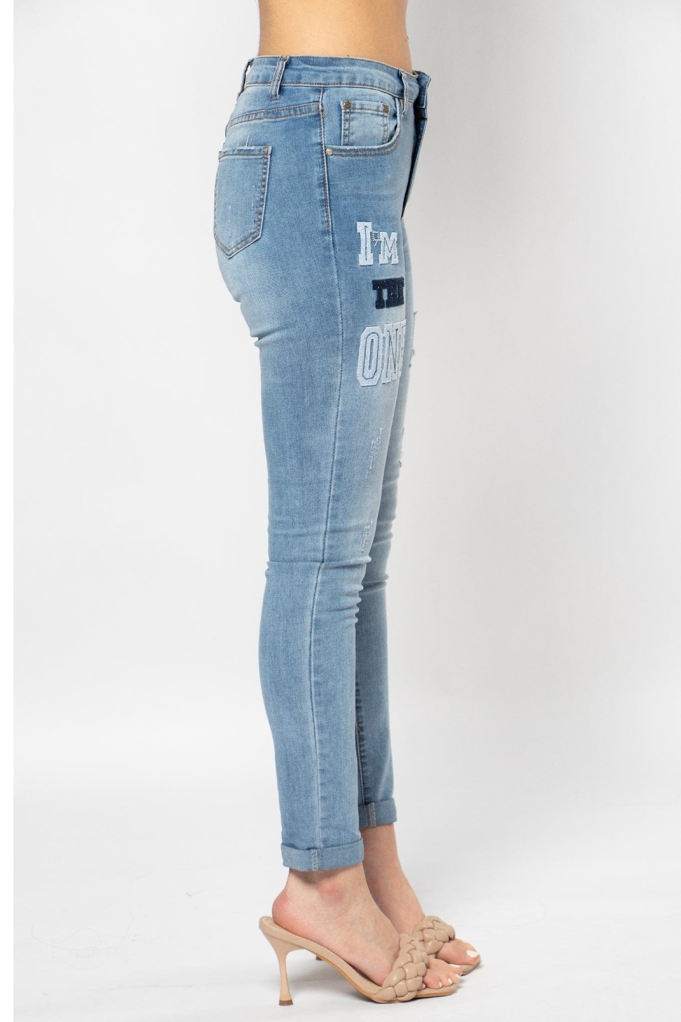 ميكا بنطلون سكيني مقطع طويل نسائي