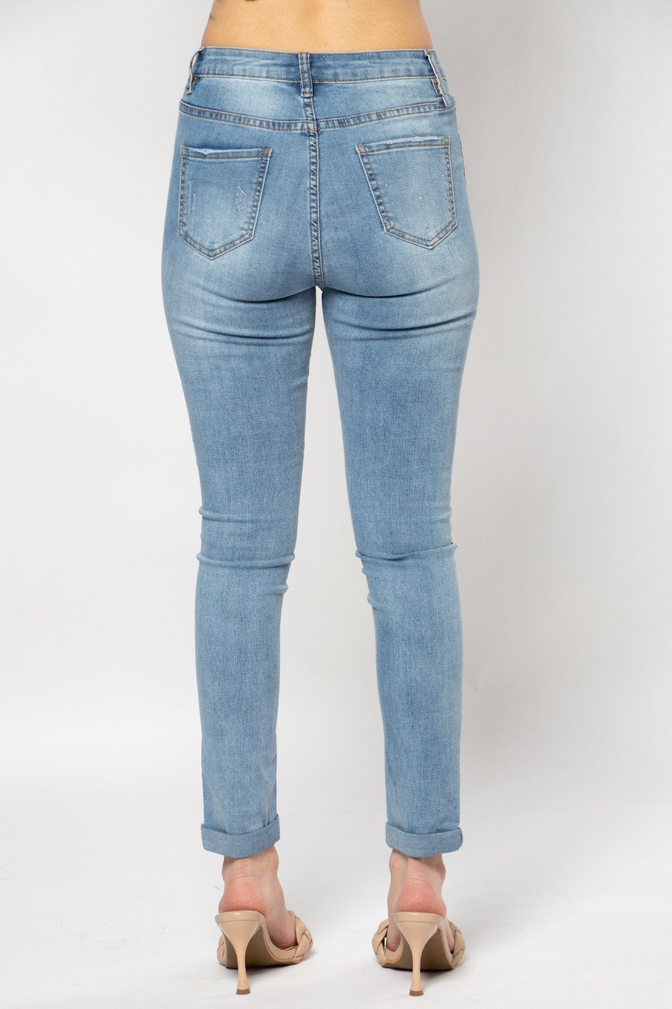 ميكا بنطلون سكيني مقطع طويل نسائي