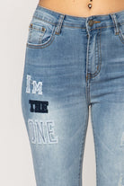 ميكا بنطلون سكيني مقطع طويل نسائي