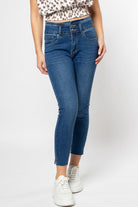 ميكا بنطلون سادة هاي ويست سكيني طويل نسائي