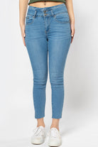 ميكا بنطلون سادة هاي ويست سكيني طويل نسائي