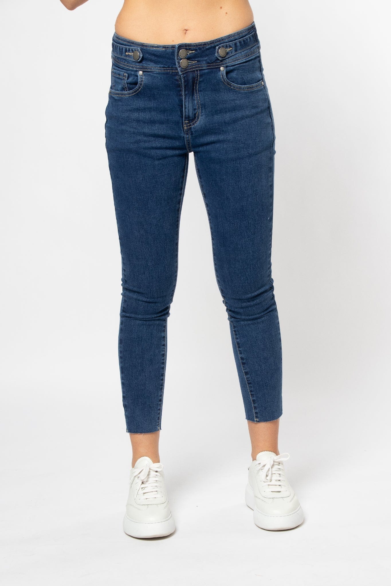 ميكا بنطلون جينز سكيني هاي ويست طويل نسائي