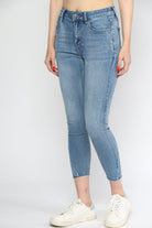 ميكا بنطلون جينز بخصر مرتفع سكيني طويل نسائي